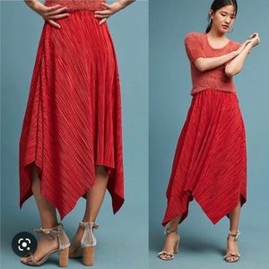 Sunday In Brooklyn midi pleated handkerchief skirt